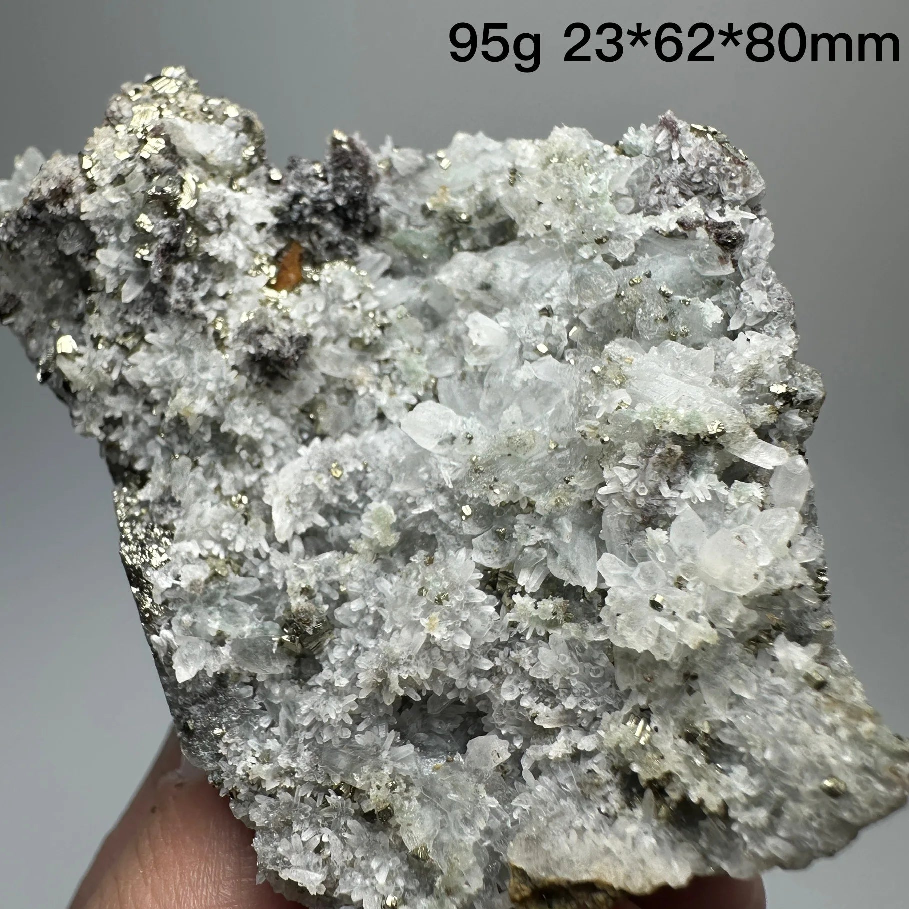 Natural Crystal Quartz with Pyrite/Chalcopyrite – Healing Mineral Specimen Decor