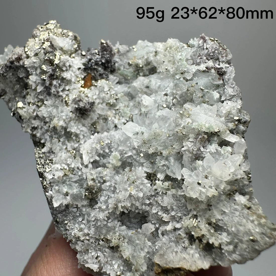 Natural Crystal Quartz with Pyrite/Chalcopyrite – Healing Mineral Specimen Decor