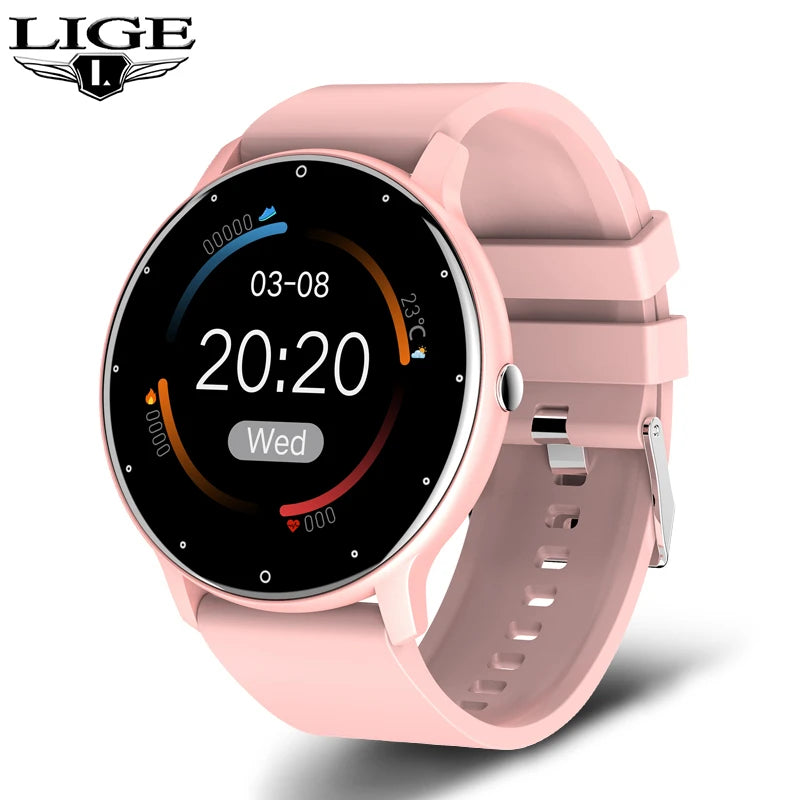 LIGE Smart Watch – Sports Fitness Health Monitor (IP67 Waterproof, Bluetooth Call)