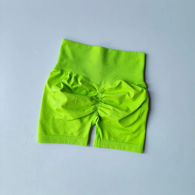Peach Hip Lifting Sports Shorts – High Waist Slimming Running Shorts