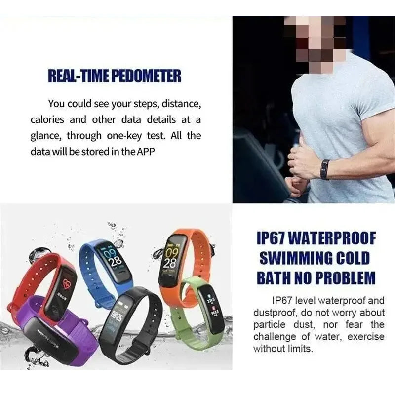 VIVO C1 Plus Smart Watch – Fitness Tracker with Heart Rate & Blood Pressure