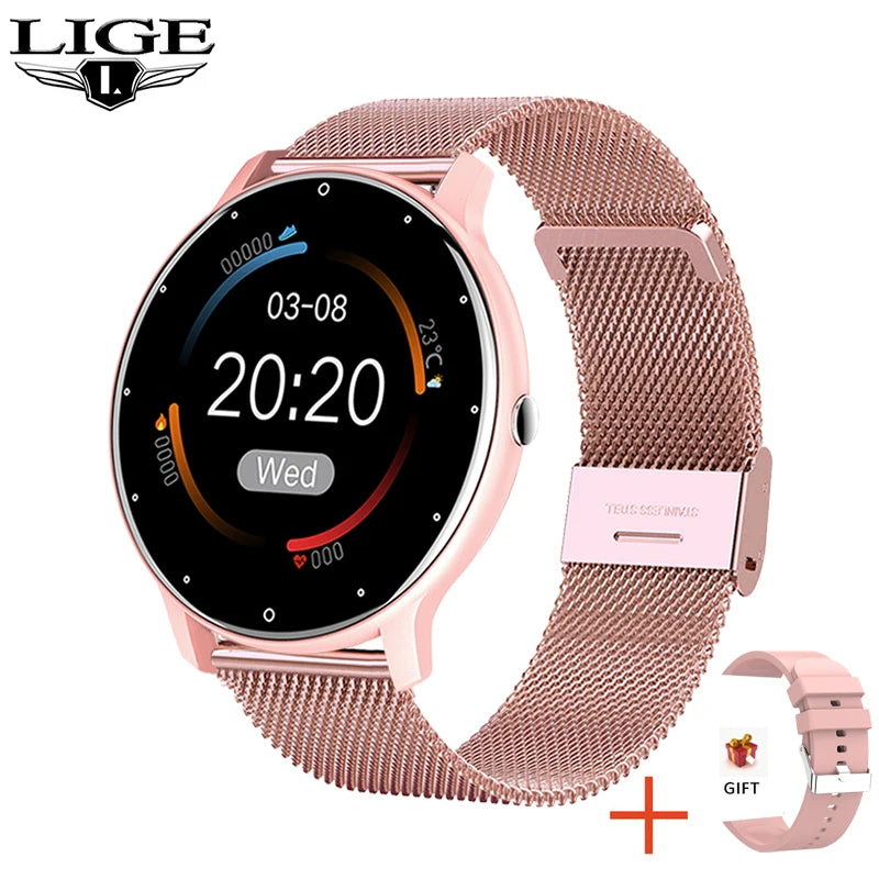 LIGE Smart Watch – Sports Fitness Health Monitor (IP67 Waterproof, Bluetooth Call)
