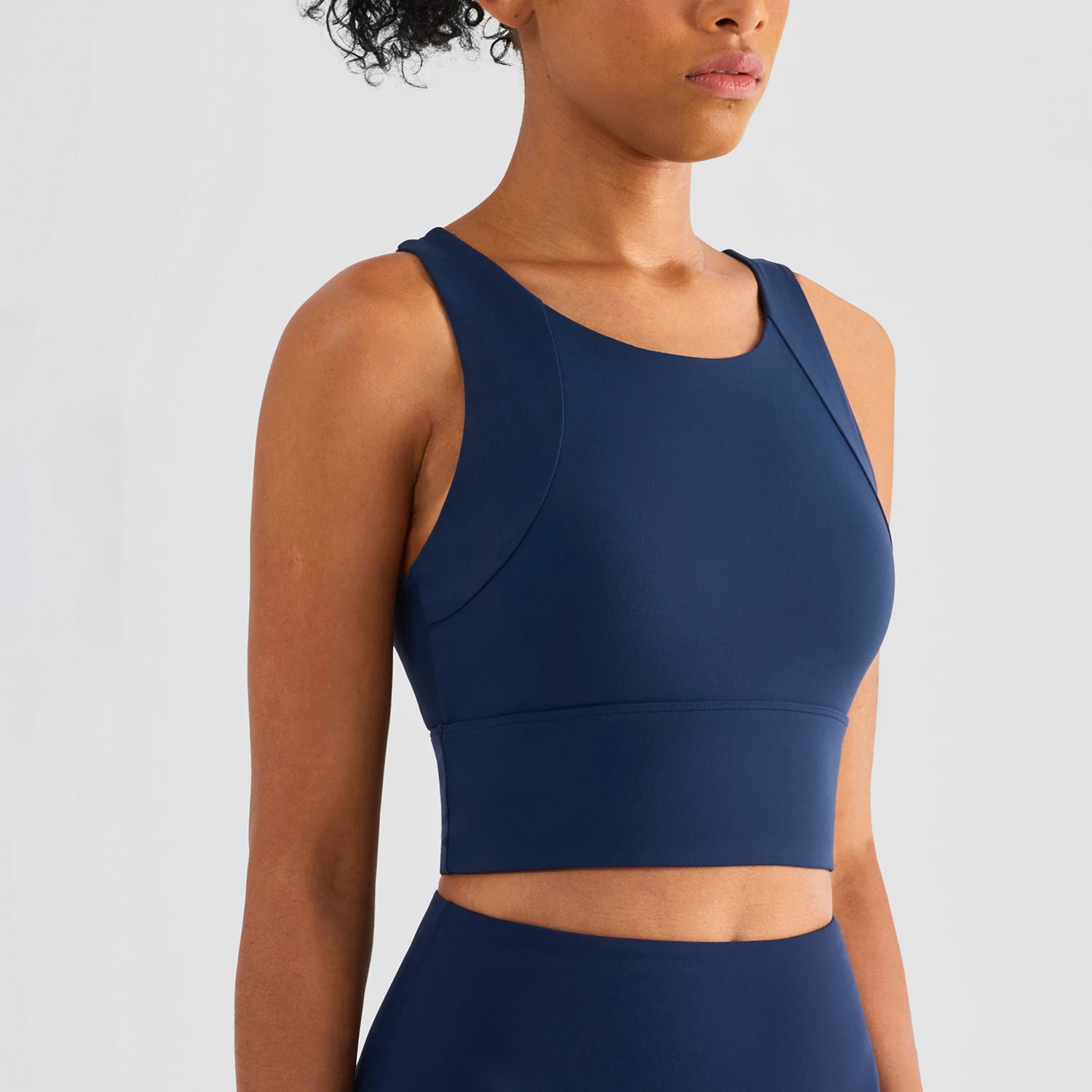 Women’s Nylon Sports Bra – Elastic Yoga & Gym Crop Top