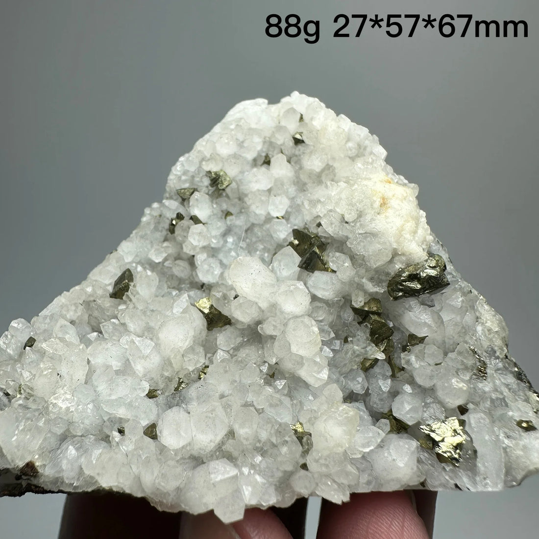 Natural Crystal Quartz with Pyrite/Chalcopyrite – Healing Mineral Specimen Decor