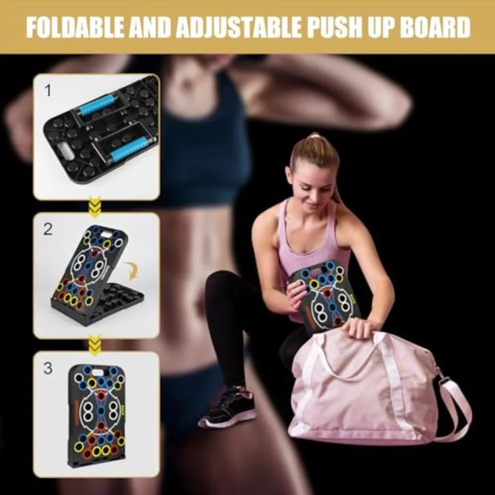 All-in-One Push Up Board – 56 Angles Foldable Full-Body Home Gym Trainer