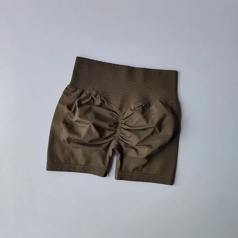 Peach Hip Lifting Sports Shorts – High Waist Slimming Running Shorts