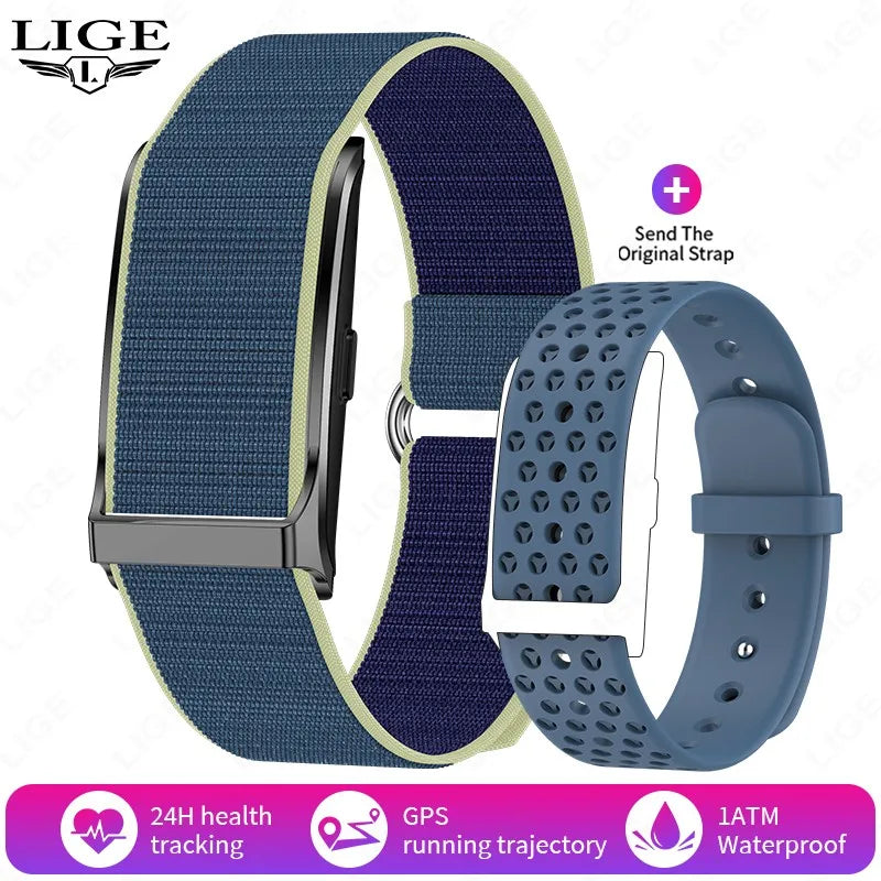 LIGE No Screen Smart Bracelet – Health & Fitness Tracker (Heart Rate & BP Monitor)