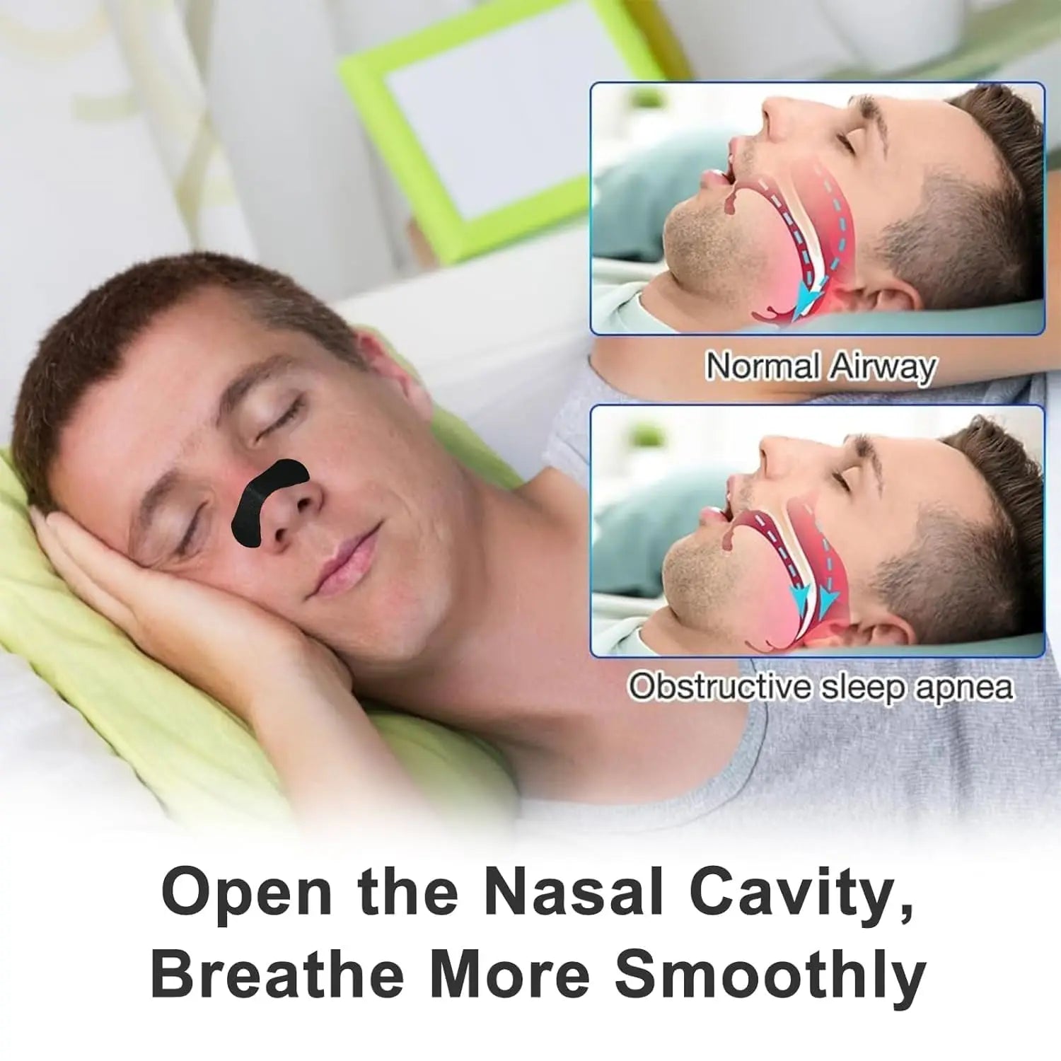 Anti-Snoring Nose Strips – Breathing Correction & Nasal Expansion Patches