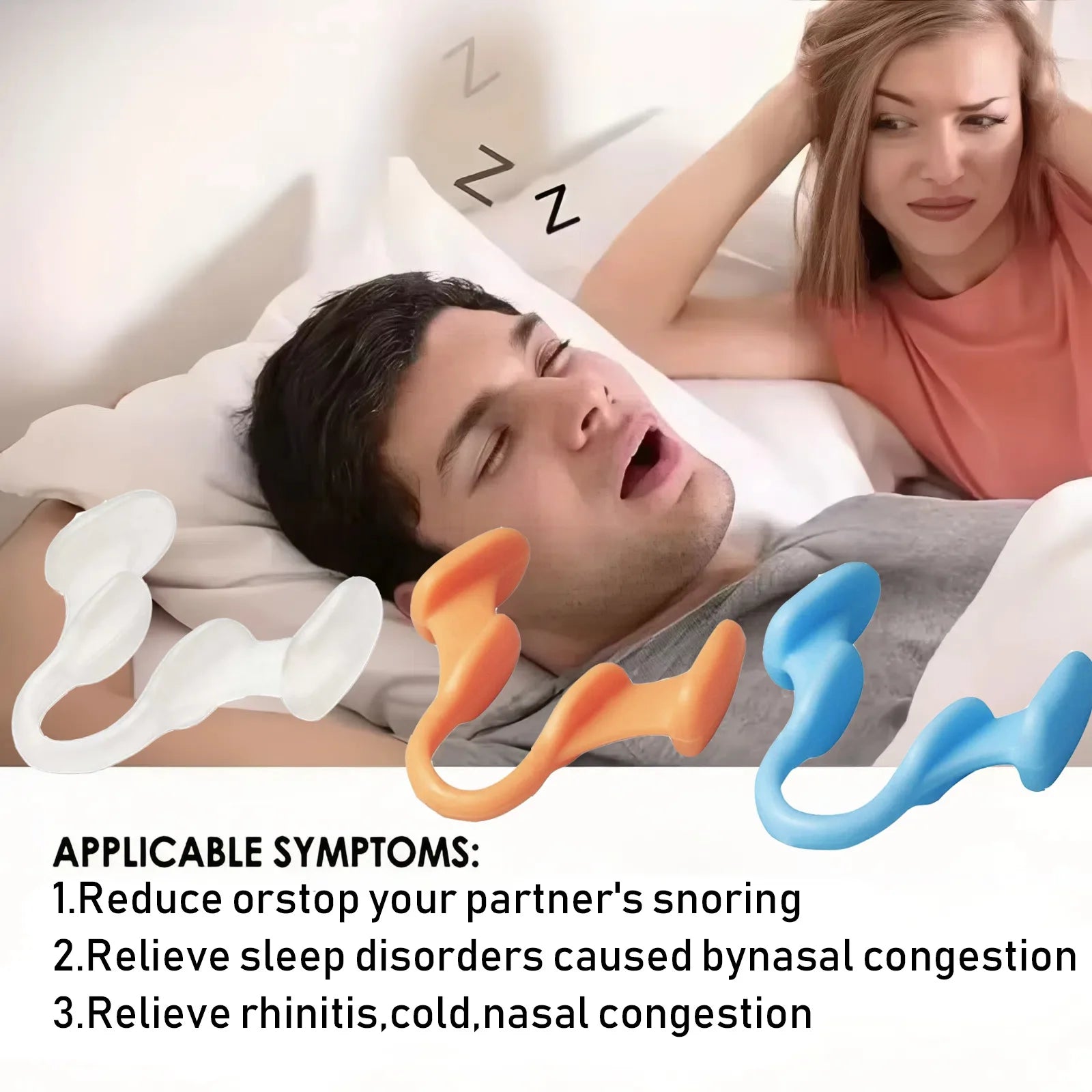Anti-Snoring Nose Clip – Soft Nasal Dilator (2–10 Pack)