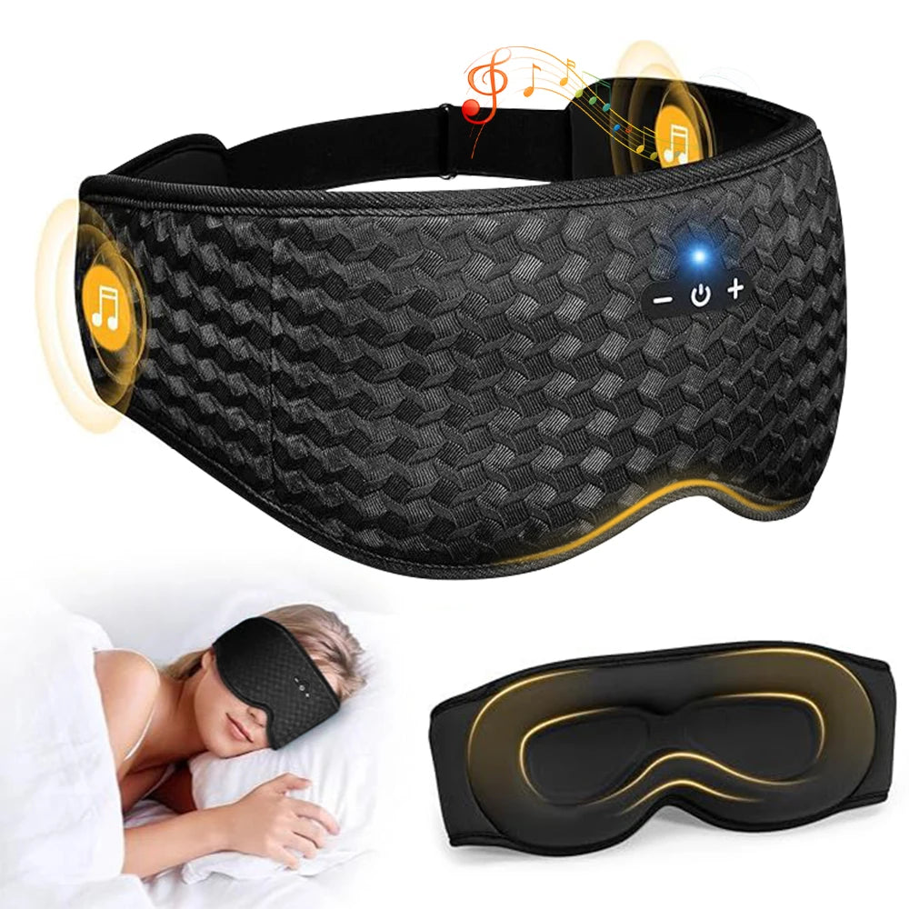3D Bluetooth Sleep Mask Headphones – Wireless Blackout Eye Mask