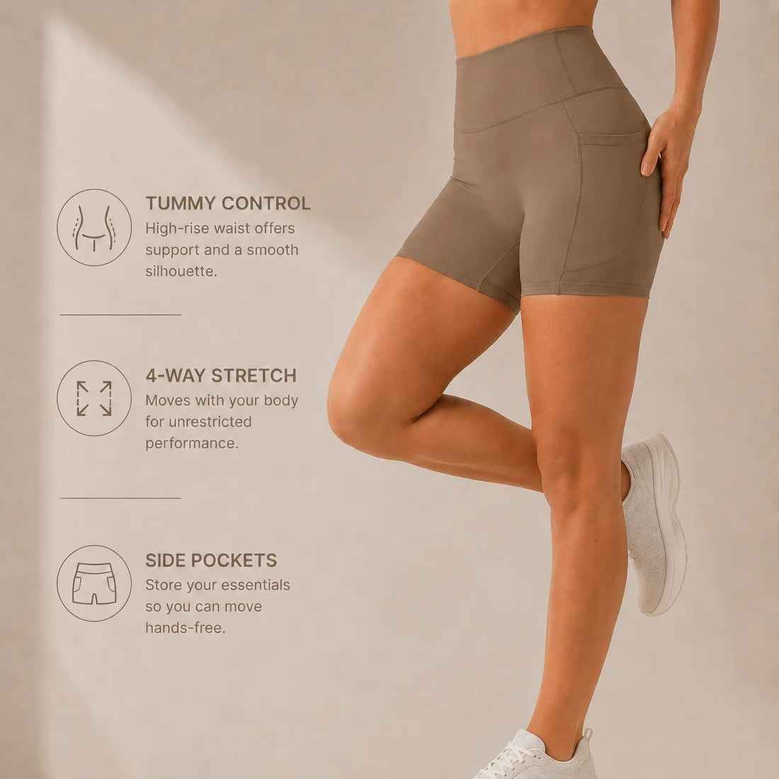 Hearuisavy Women’s Sports Shorts – Quick-Dry Gym & Running Shorts with Pockets
