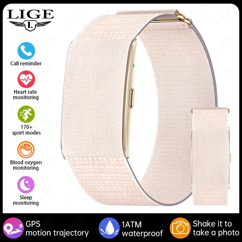 LIGE No Screen Smart Wristband – Heart Rate & Sleep AI Health Monitor