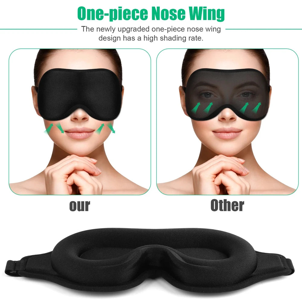 3D Silk Sleep Eye Mask – Light Blocking Travel & Relaxation Mask