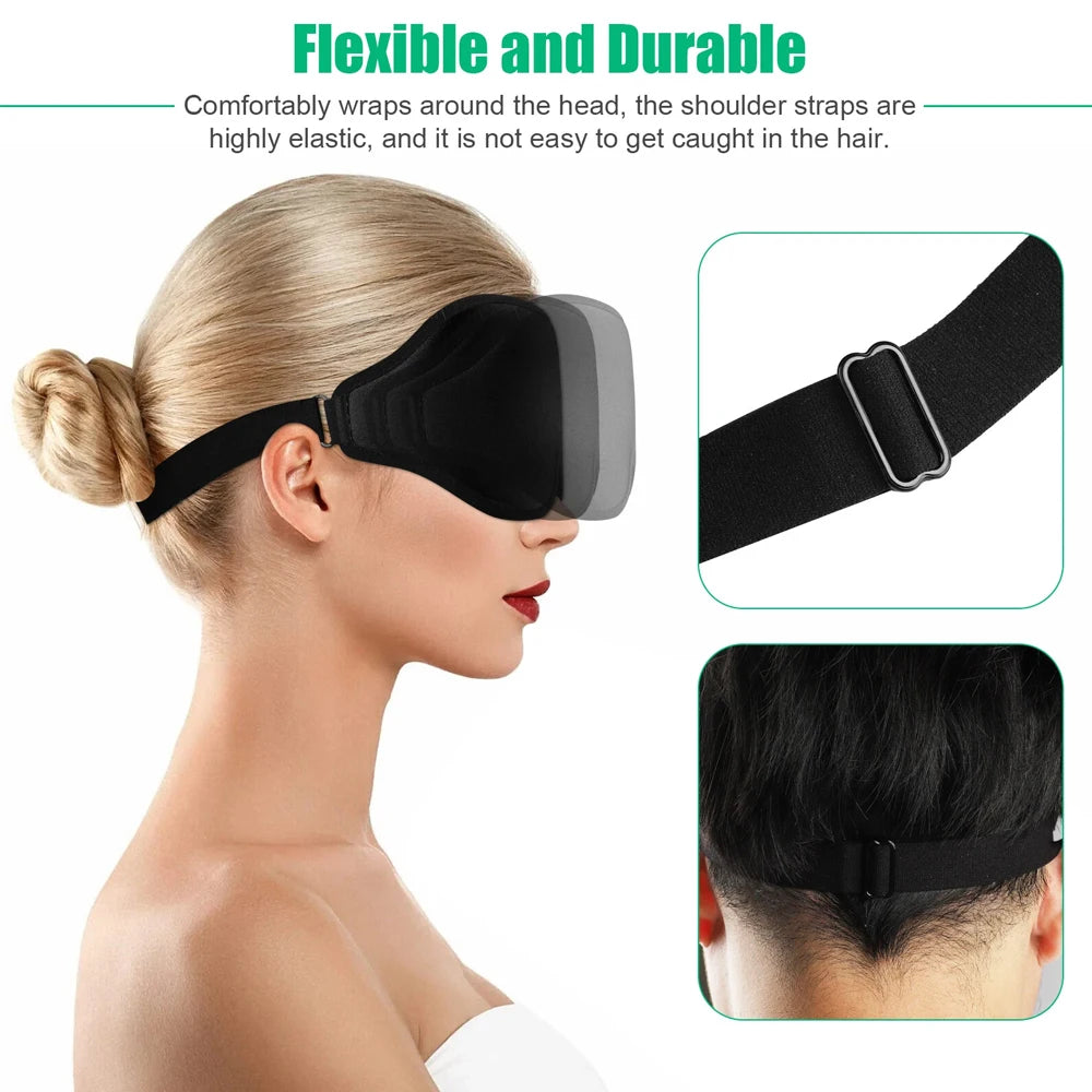 3D Silk Sleep Eye Mask – Light Blocking Travel & Relaxation Mask