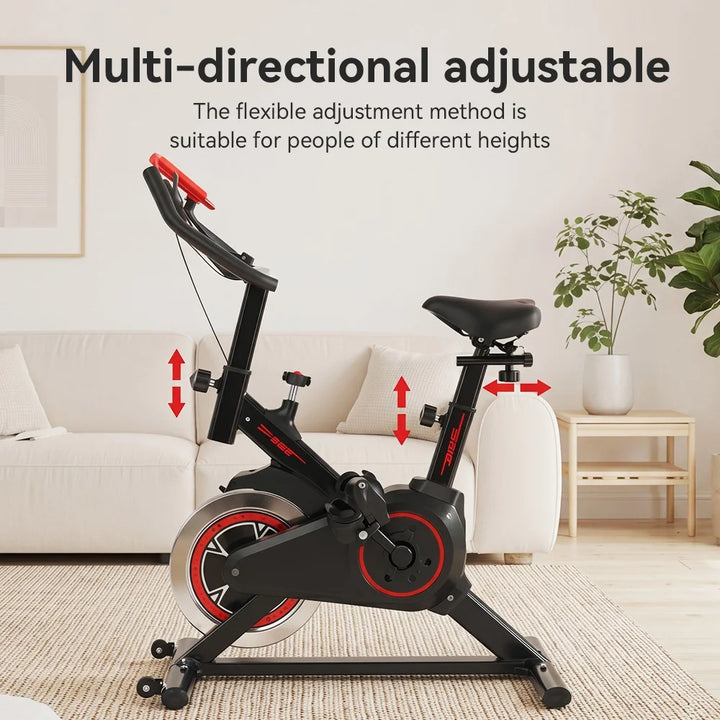 Silent Indoor Spin Bike – Adjustable Home Cardio Cycling Exercise Equipment