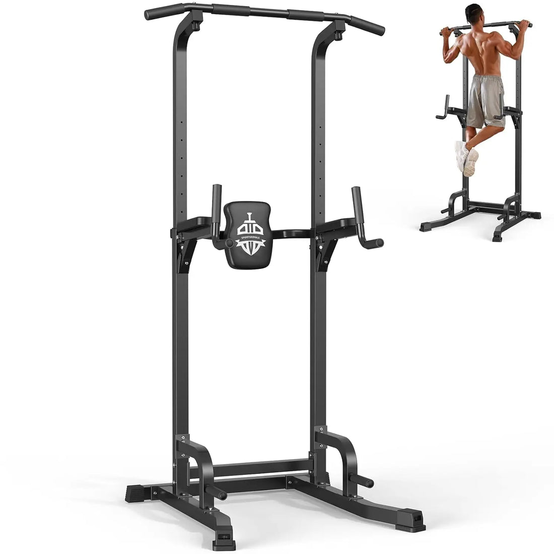 Power Tower Pull-Up Bar Station – 450LBS Heavy Duty Dip & Strength Trainer