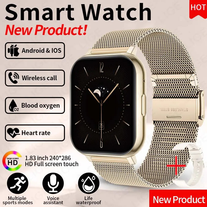 LIGE Women’s Smart Watch – Bluetooth Call, Health & Fitness Monitor