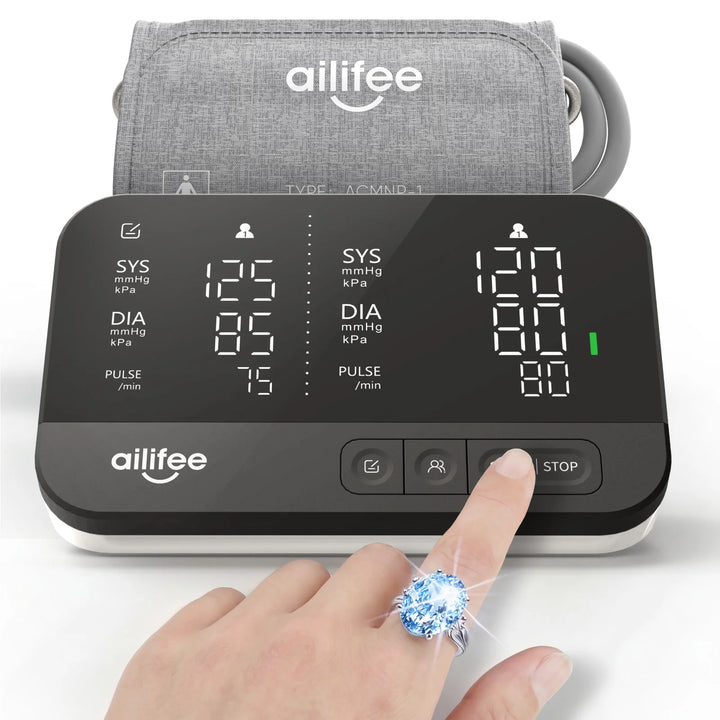 AILIFEE Upper Arm Blood Pressure Monitor – Home Use with Voice & LED Display