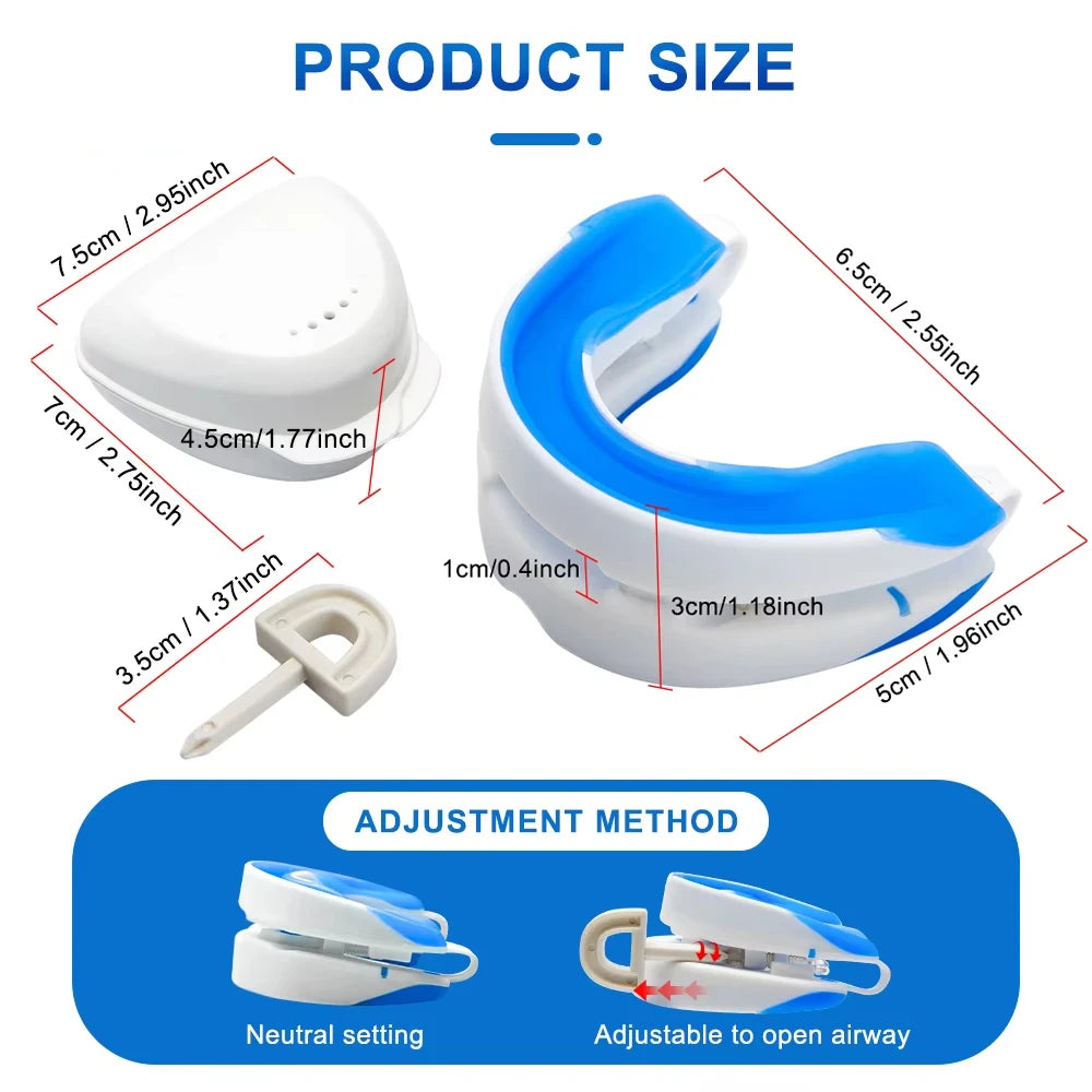 Adjustable Anti-Snoring Mouthpiece – Night Teeth Guard & Sleep Aid