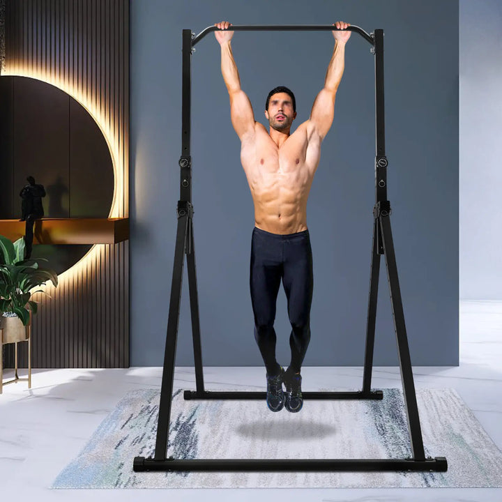 Triangular Pull-Up Station – Adjustable Height Foldable Home Gym Strength Trainer