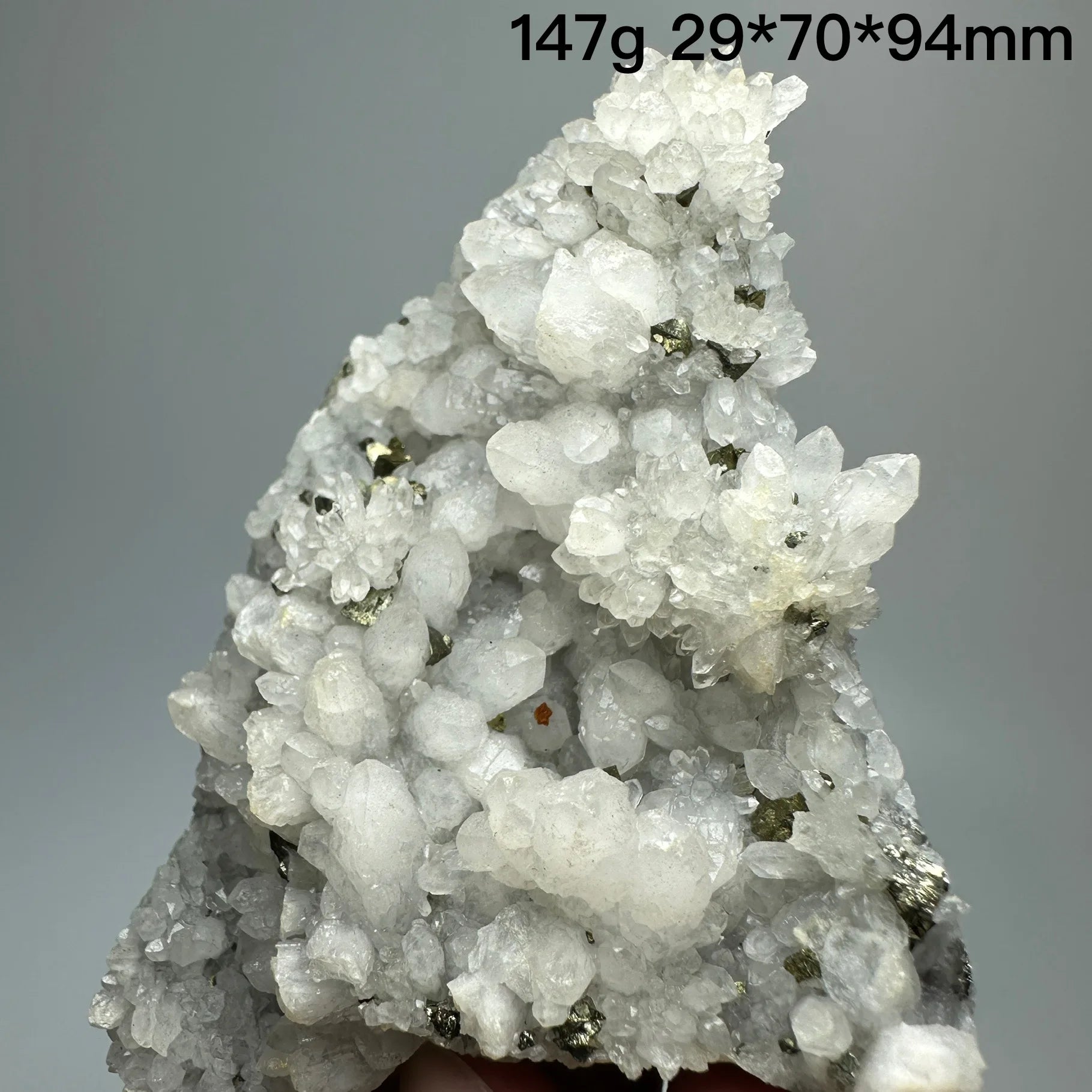 Natural Crystal Quartz with Pyrite/Chalcopyrite – Healing Mineral Specimen Decor