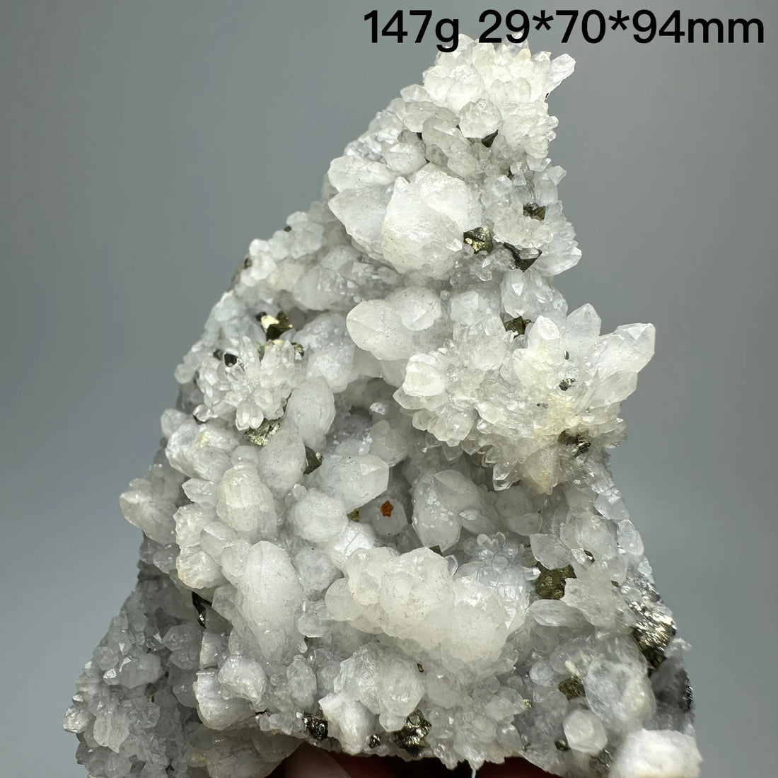 Natural Crystal Quartz with Pyrite/Chalcopyrite – Healing Mineral Specimen Decor