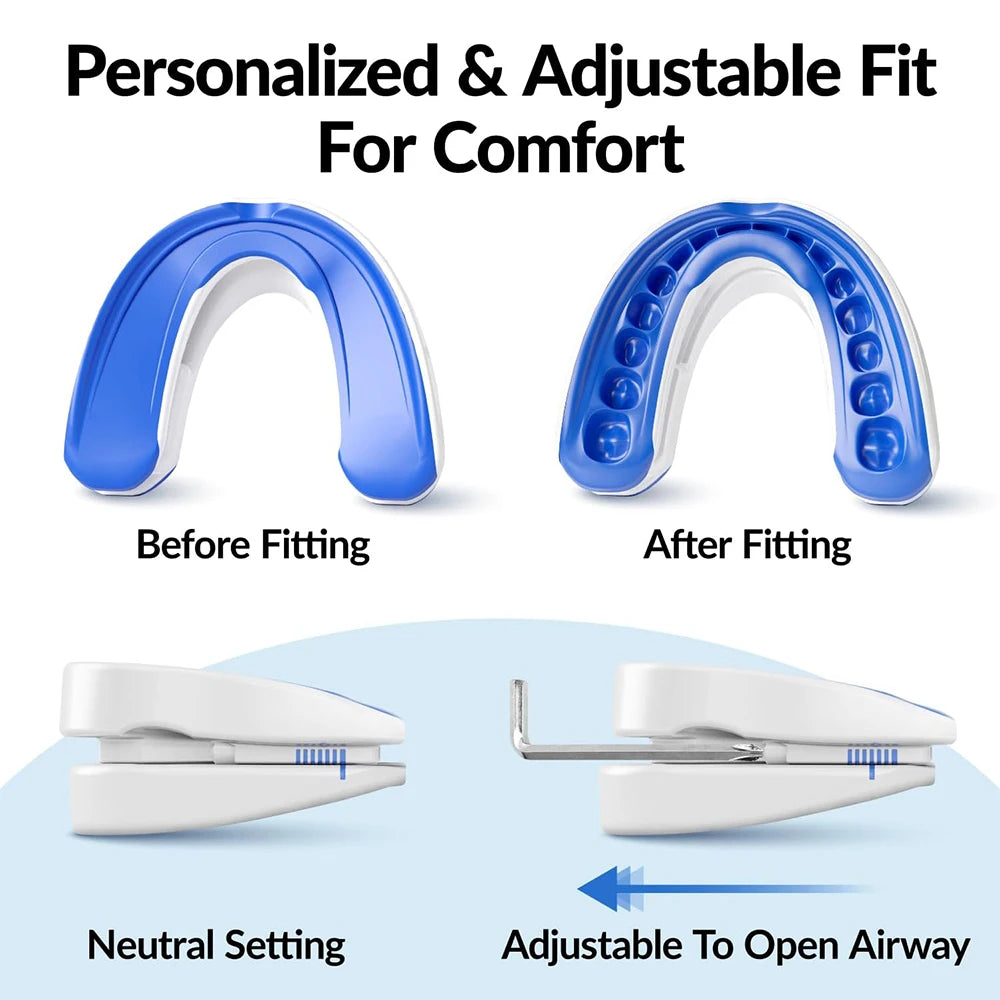 Adjustable Anti-Snoring Mouthpiece – Night Teeth Guard & Sleep Aid