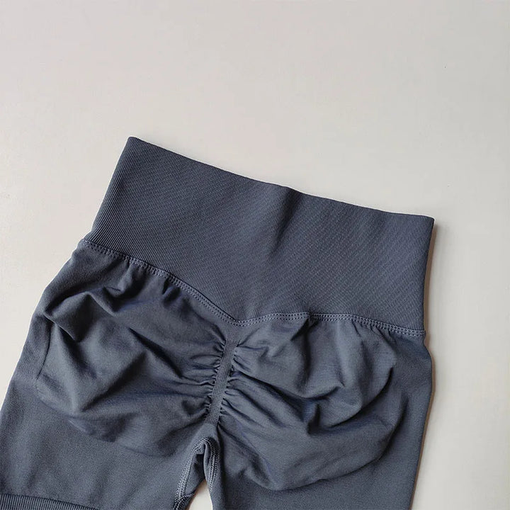 Peach Hip Lifting Sports Shorts – High Waist Slimming Running Shorts
