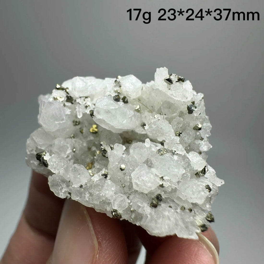 Natural Crystal Quartz with Pyrite/Chalcopyrite – Healing Mineral Specimen Decor