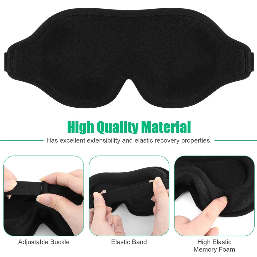 3D Silk Sleep Eye Mask – Light Blocking Travel & Relaxation Mask