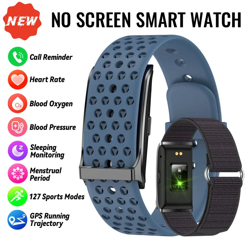 LIGE No Screen Smart Bracelet – Health & Fitness Tracker (Heart Rate & BP Monitor)