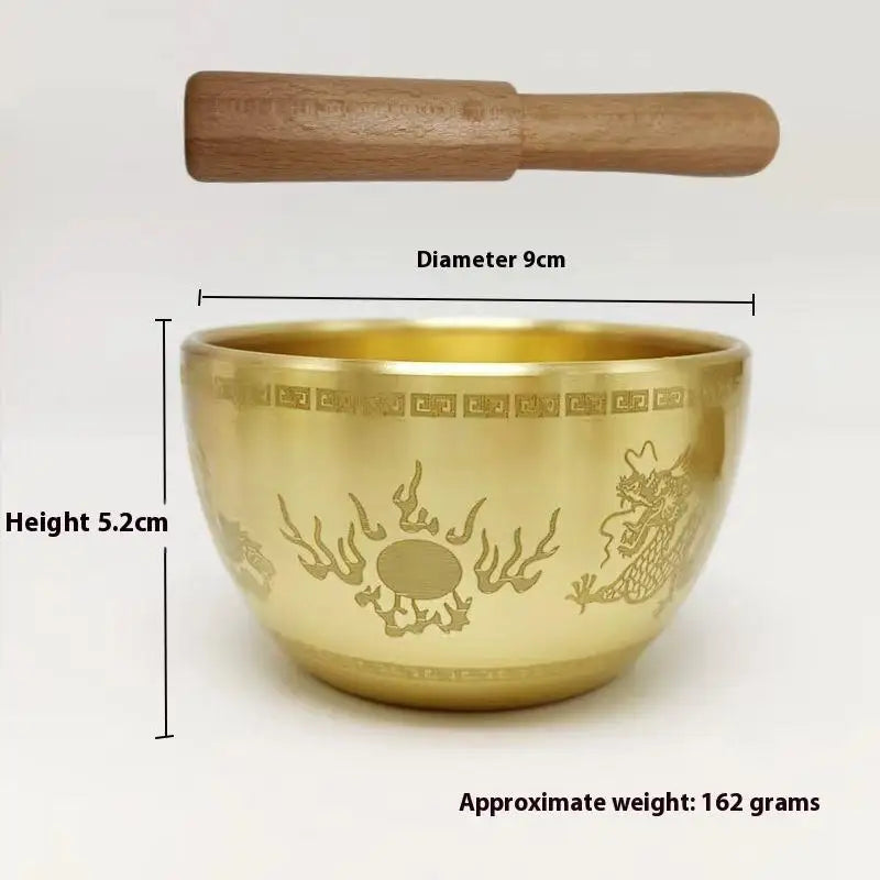 Brass Singing Bowl – Handmade Sanskrit Meditation & Healing Sound Bowl