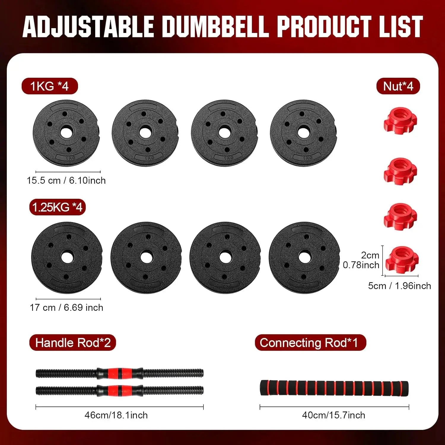 22lb 2-in-1 Adjustable Dumbbell & Barbell Set – Home Fitness Training