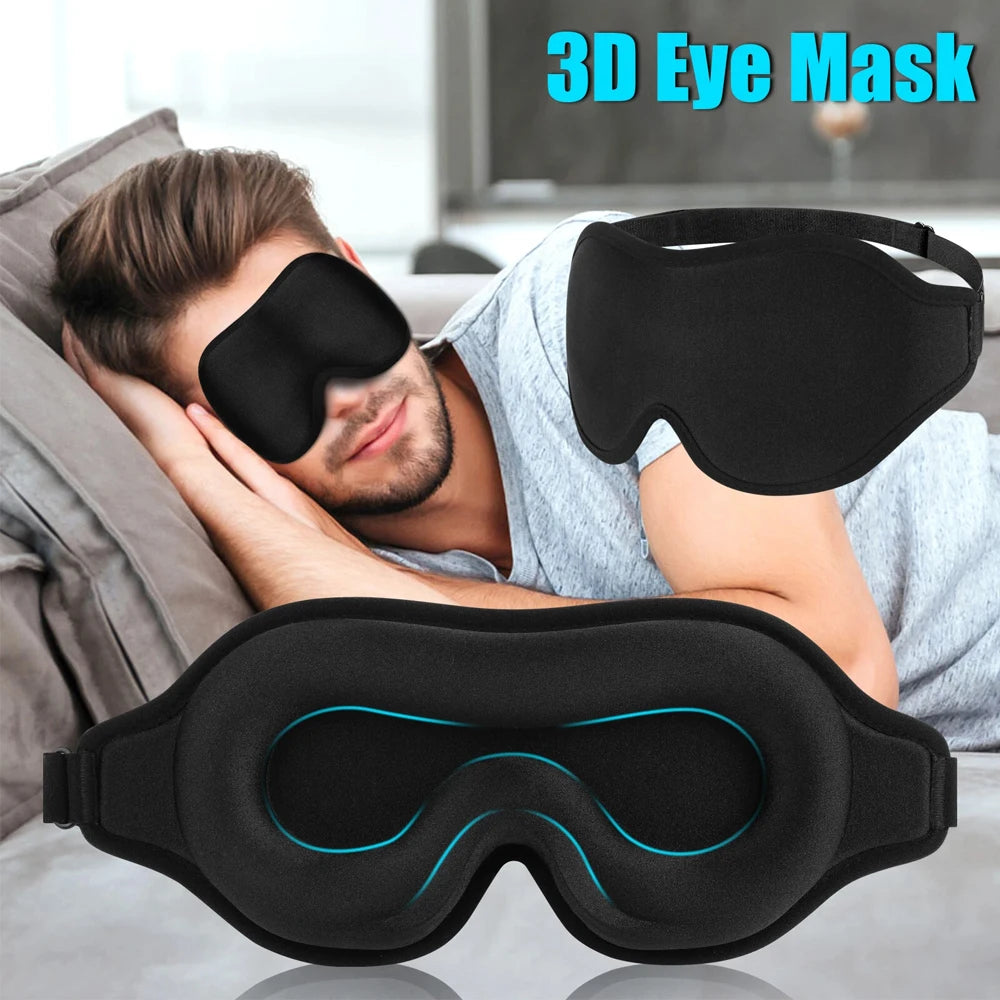 3D Silk Sleep Eye Mask – Light Blocking Travel & Relaxation Mask
