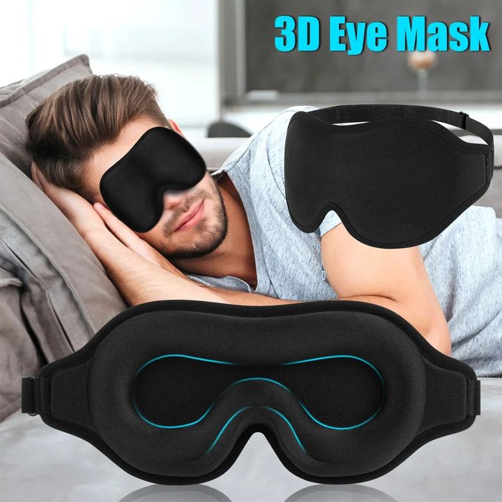 3D Silk Sleep Eye Mask – Light Blocking Travel & Relaxation Mask