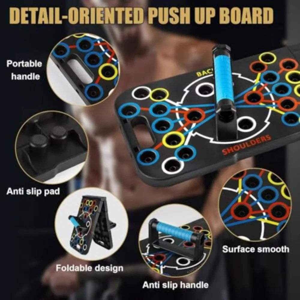 All-in-One Push Up Board – 56 Angles Foldable Full-Body Home Gym Trainer