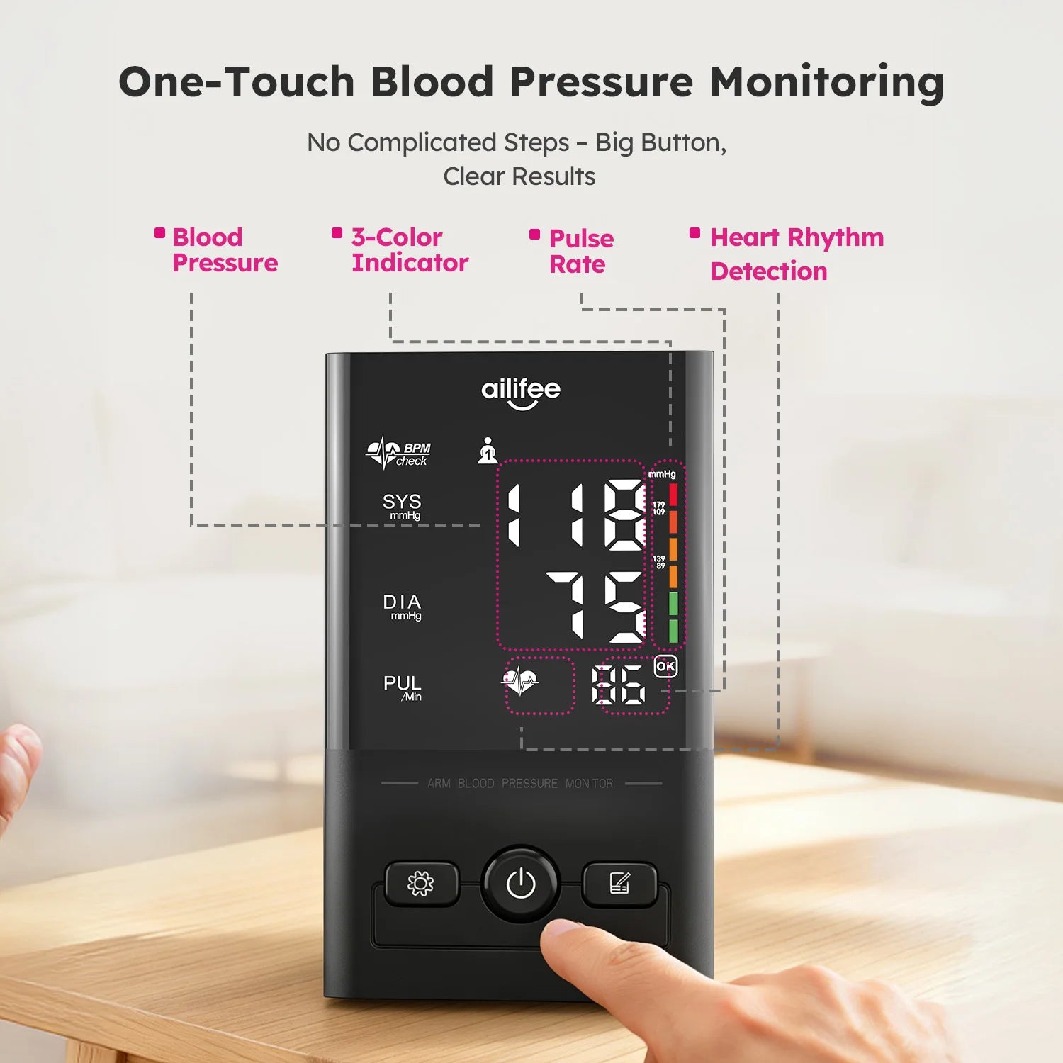 AILIFEE Upper Arm Blood Pressure Monitor